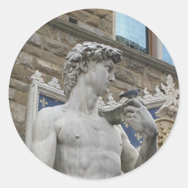 Michelangelo's David, Florence Italy Classic Round Sticker (Front)