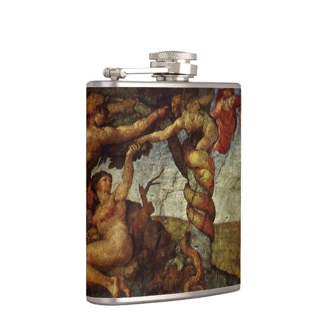 Michelangelo's Fall and Expulsion, Garden of Eden Hip Flask (Right)