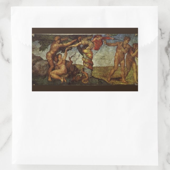 Michelangelo's Fall and Expulsion, Garden of Eden Sticker (Bag)