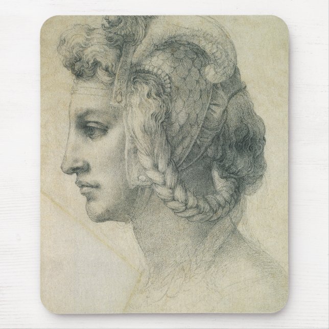 Michelangelo's Ideal Head of a Woman Mouse Pad (Front)