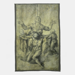 Michelangelo's Pieta for Vittoria Colonna Kitchen Towel