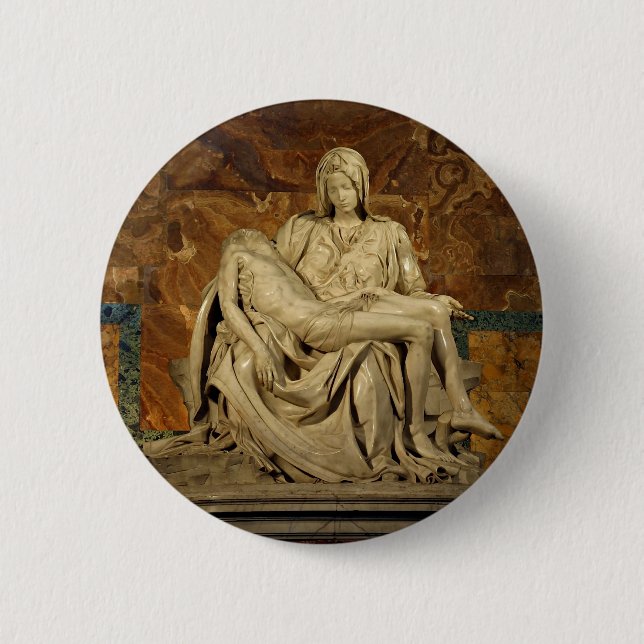 Michelangelo's Pieta in St. Peter's Basilica 2 Inch Round Button (Front)