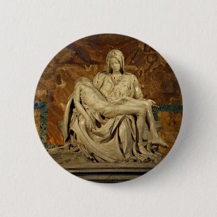 Michelangelo's Pieta in St. Peter's Basilica 2 Inch Round Button