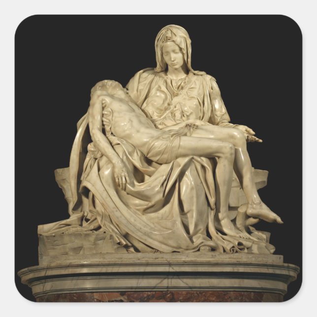 Michelangelo's Pieta Square Sticker (Front)
