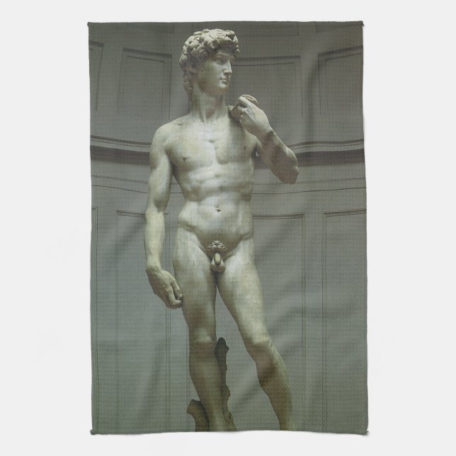 Michelangelo's Statue of David Kitchen Towel (Vertical)