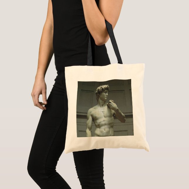 Michelangelo's Statue of David Tote Bag (Front (Product))