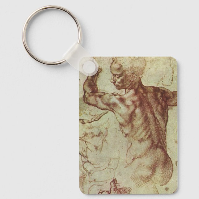 Michelangelo's Study of a Libyan Sibyl Keychain (Front)