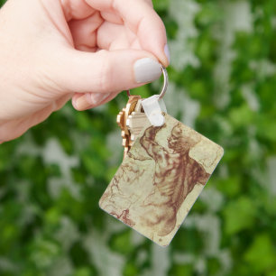 Michelangelo's Study of a Libyan Sibyl Keychain