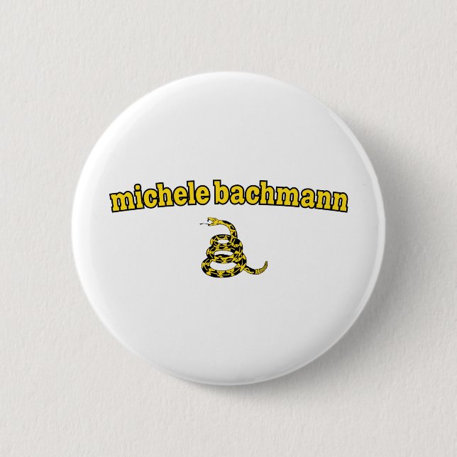 Michele Bachmann Gadsden Snake 2 Inch Round Button (Front)