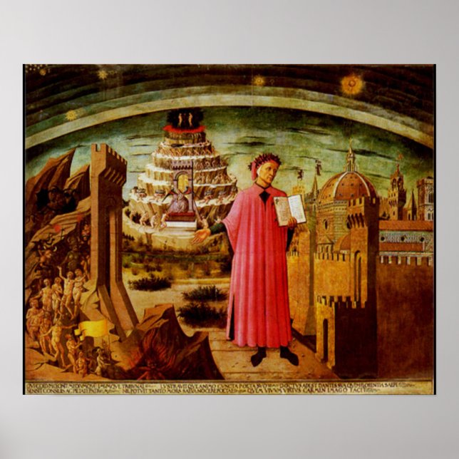 Michelinos Fresco Dante and the Devine Comedy Poster (Front)