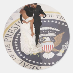 Michelle and Barack Obama Classic Round Sticker