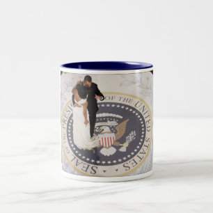 Michelle and Barack Obama Two-Tone Coffee Mug