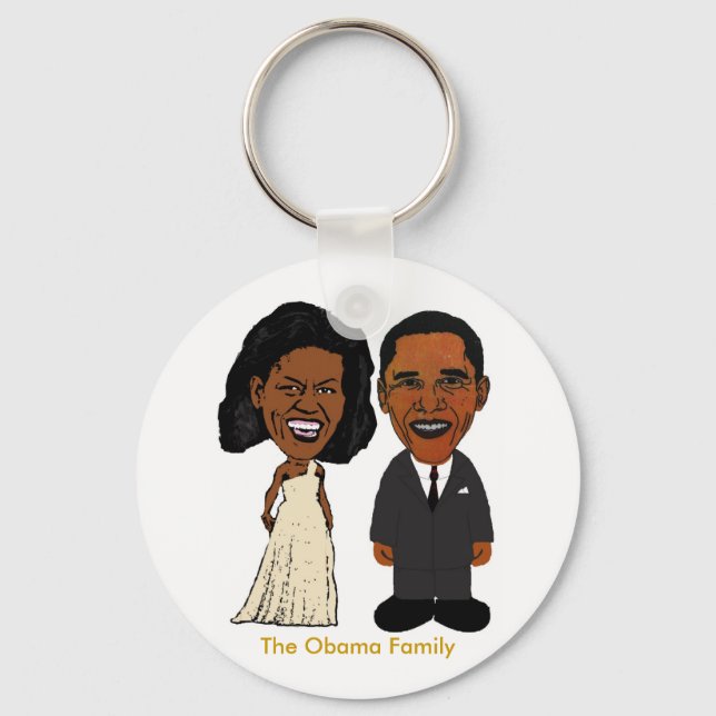 Michelle & Barack Obama keychain (Front)