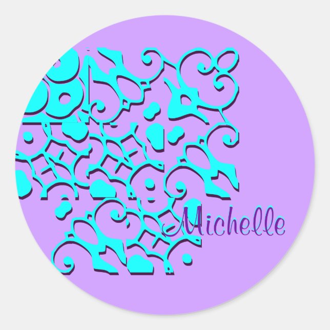 Michelle Designer Name Sticker (Front)