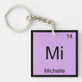 Michelle Name Chemistry Element Periodic Table Keychain