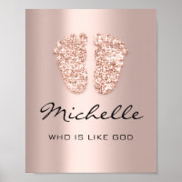 Michelle Name Meaning New Baby Feet Rose Gift
