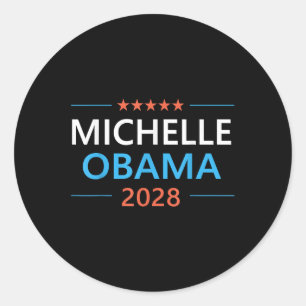 Michelle Obama 2028 For President Democrat Electio Classic Round Sticker