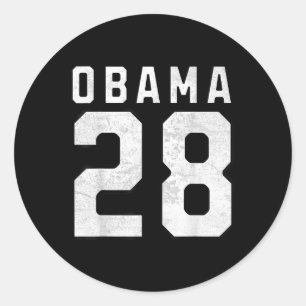 Michelle Obama 2028 For President Number 28 Vintag Classic Round Sticker