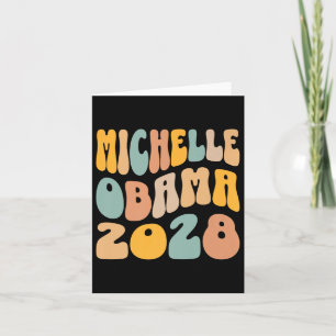 Michelle Obama 2028 For President Resist Wavy Groo Card