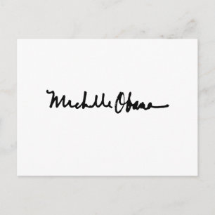 MICHELLE OBAMA AUTOGRAPH -.png Postcard