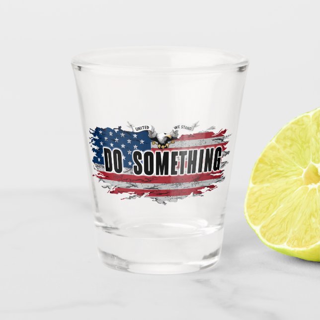 MICHELLE OBAMA "DO SOMETHING" Shot glass (Front)