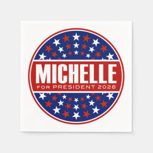 Michelle Obama for President 2028 Napkin