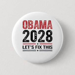 Michelle Obama for President Obama 2028   2 Inch Round Button