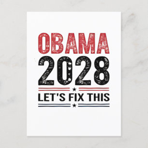 Michelle Obama for President Obama 2028   Announcement Postcard