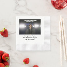Michelle Obama - Graduation Paper Napkin