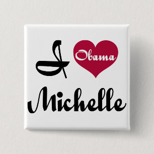michelle obama lts 2 inch square button