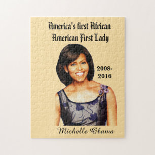 MICHELLE OBAMA SMILING  JIGSAW PUZZLE