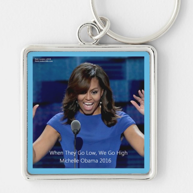 Michelle Obama "We Go High" Collectable Keychain (Front)