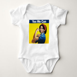 Michelle the Riveter - Yes we can.png Baby Bodysuit