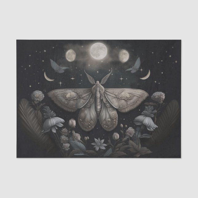 Michelle's Fluttering Moon, Magnificent Moth Tissue Paper (Front)
