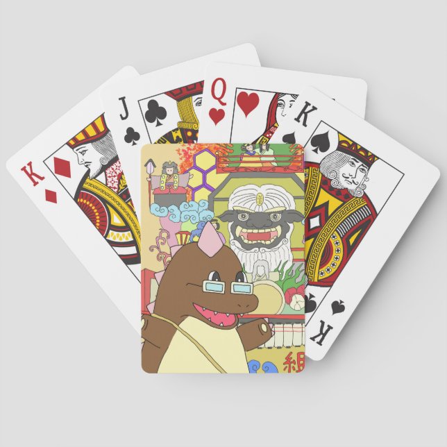 Michi no Eki Kujiyama Tsuchifukan Original Charact Playing Cards (Back)