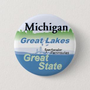 MICHIGAN 2 INCH ROUND BUTTON