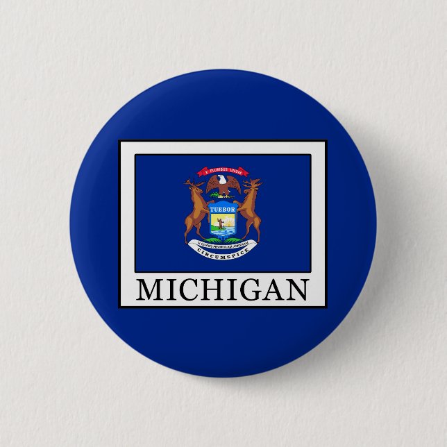 Michigan 2 Inch Round Button (Front)