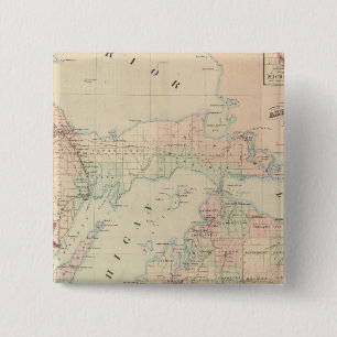 Michigan 2 Inch Square Button