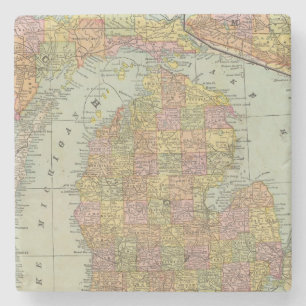 Michigan 3 stone coaster