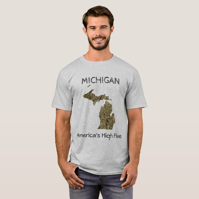 Michigan - America's High Five T-Shirt (Front Full)