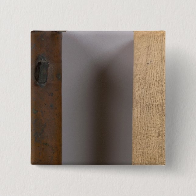 Michigan and Indiana Border Survey 2 Inch Square Button (Front)