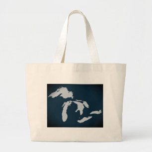 Michigan and the Great Lakes Large Tote Bag