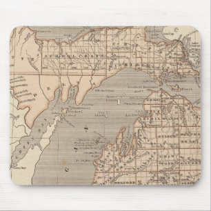 Michigan Atlas Map Mouse Pad