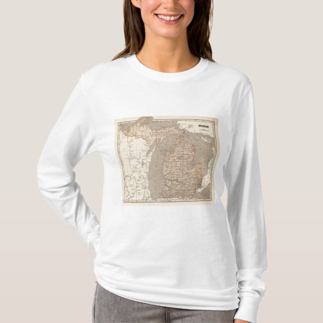 Michigan Atlas Map T-Shirt (Front)