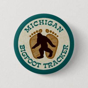 Michigan Bigfoot Tracker 2 Inch Round Button