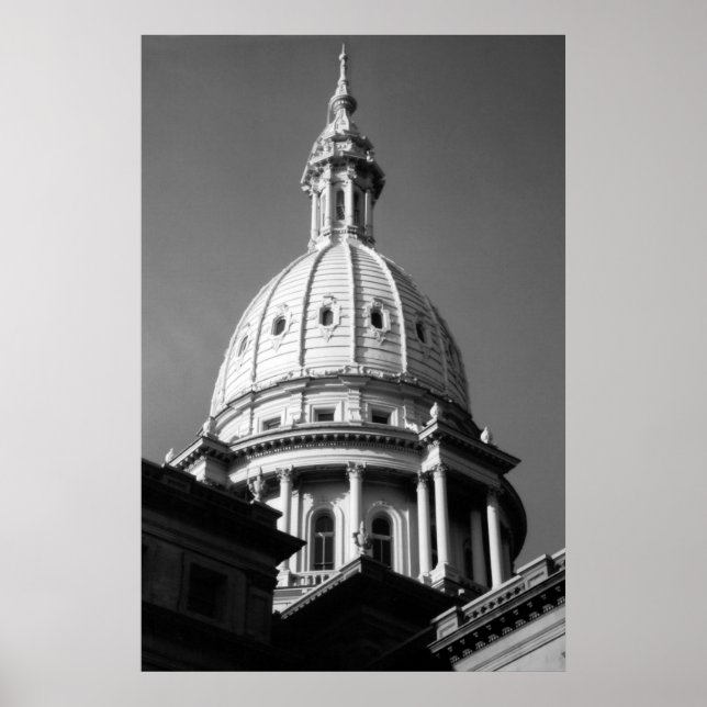 Michigan Capitol Building  Poster (Front)