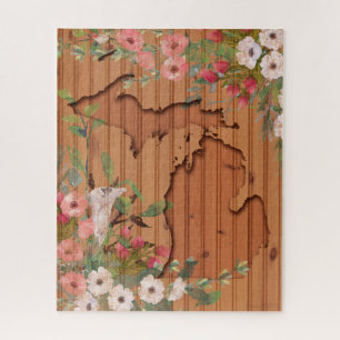 Michigan   Carved Pine Wood Jigsaw Puzzle