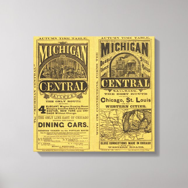 Michigan Central Railroad Canvas Print (Front)