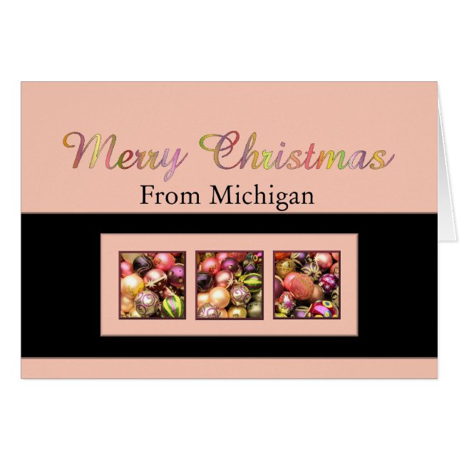 Michigan    Christmas Card, state specific (Front Horizontal)
