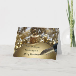 Michigan    Christmas Card, state specific Holiday Card